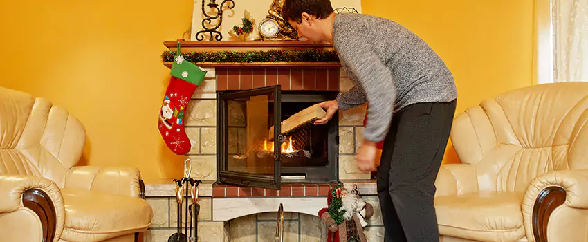 Rusted Metal Fireplace Restoration in Wauwatosa, Wisconsin
